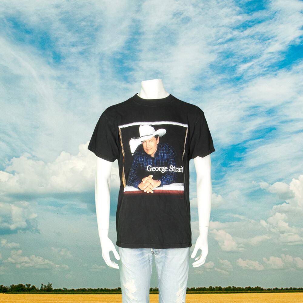 Y2K Vintage George Strait Country Music Festival Tour Concert T Shirt Tee M